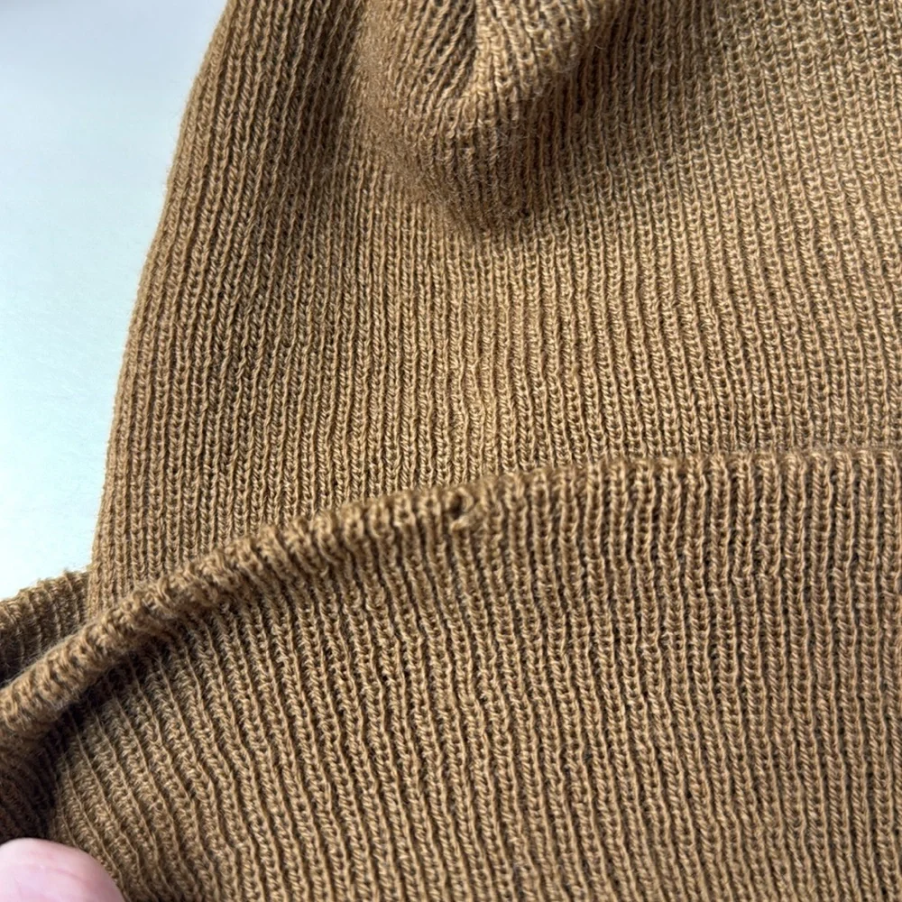 Carhartt Brown Cuffed Beanie Hat Unisex Logo A18 One Size Carhartt Logo Patch